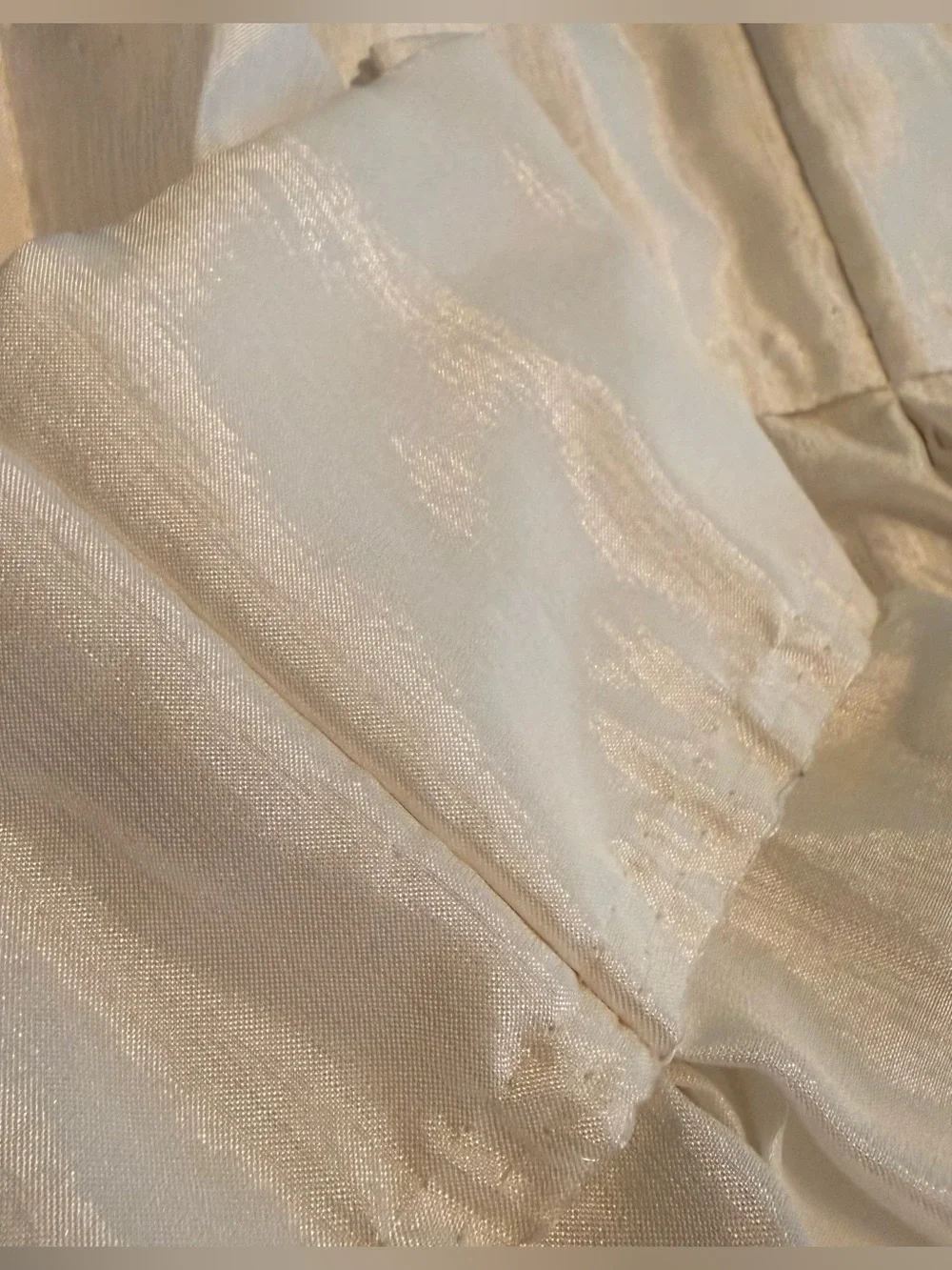 Drapes Pinch Pleat Sheer JCPenney White Curtain Pair 46x83” Vintage Sateen